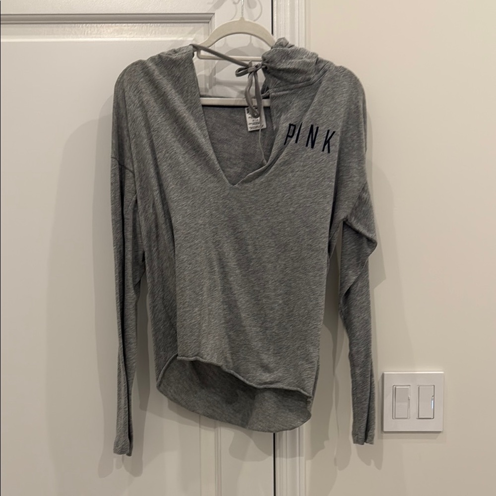 PINK Victoria's Secret New York Yankees Gray Hoodie Top